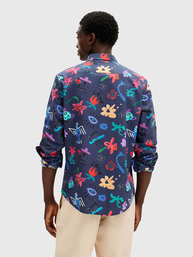 Dark blue shirt with print - 3