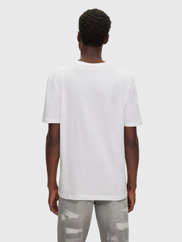 Cotton T-shirt with art print and logo - 3