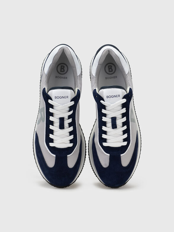 Suede and textile sneakers - 6