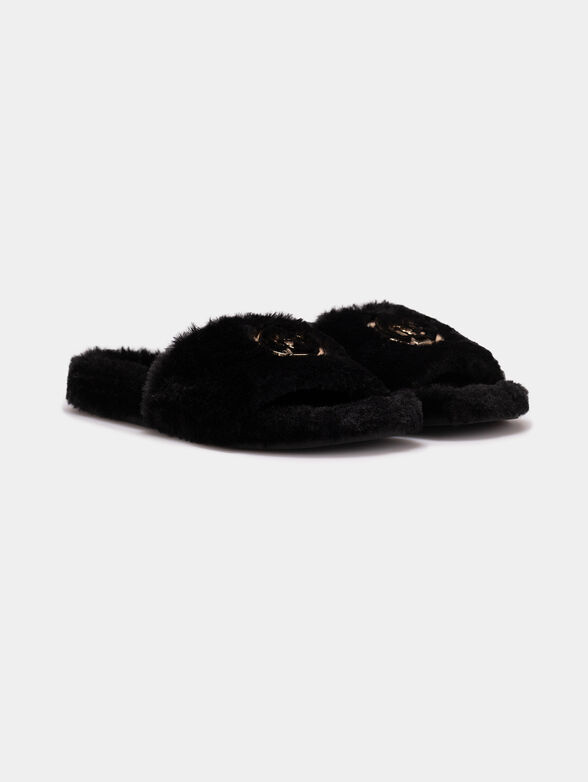Black slippers SOFT 157 with logo - 2