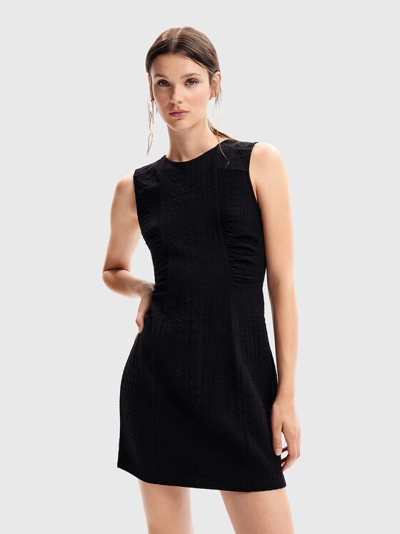 Mini dress with embossed texture - 1