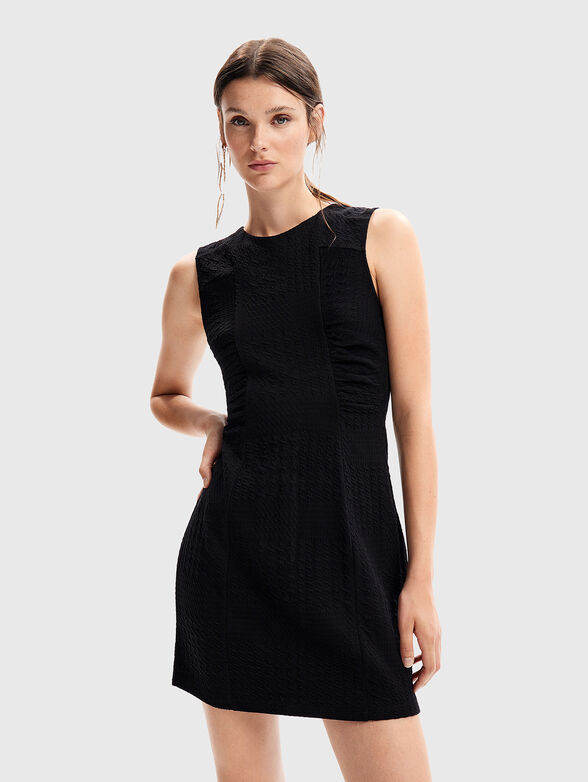 Mini dress with embossed texture - 1