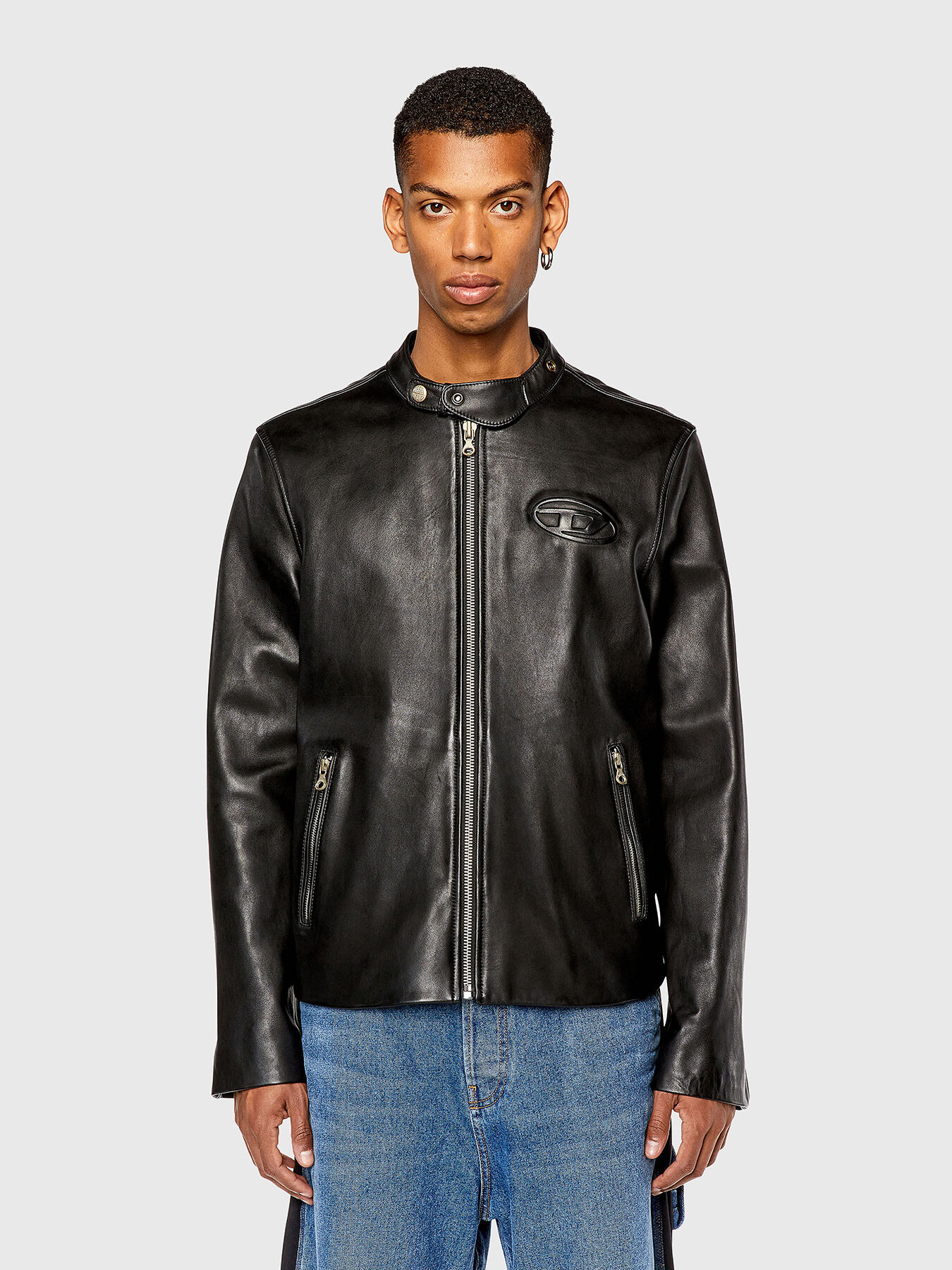 Diesel brand leather jacket on sale