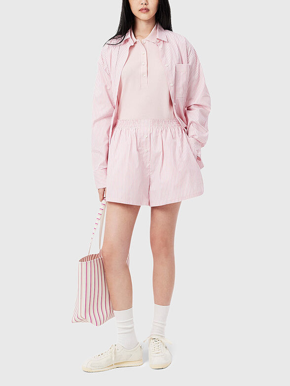 Polo collar top with buttons - 2