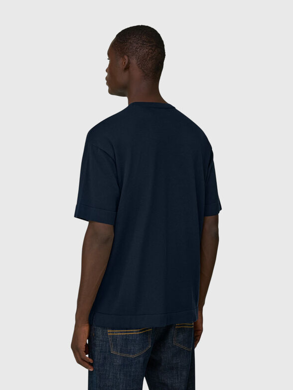 Dark blue cotton T-shirt - 3
