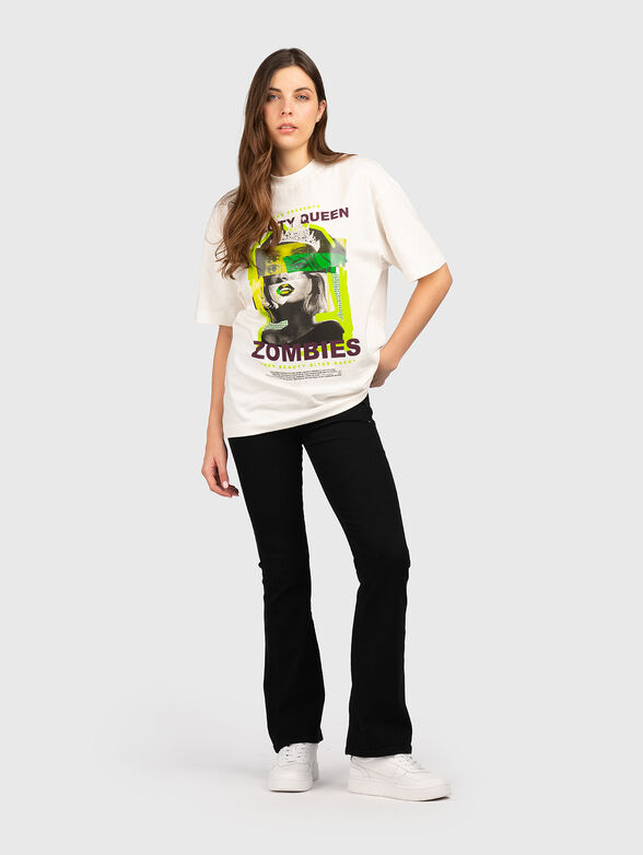 Unisex black printed t-shirt - 3