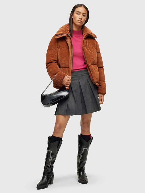 Black sweater with polo collar - 2