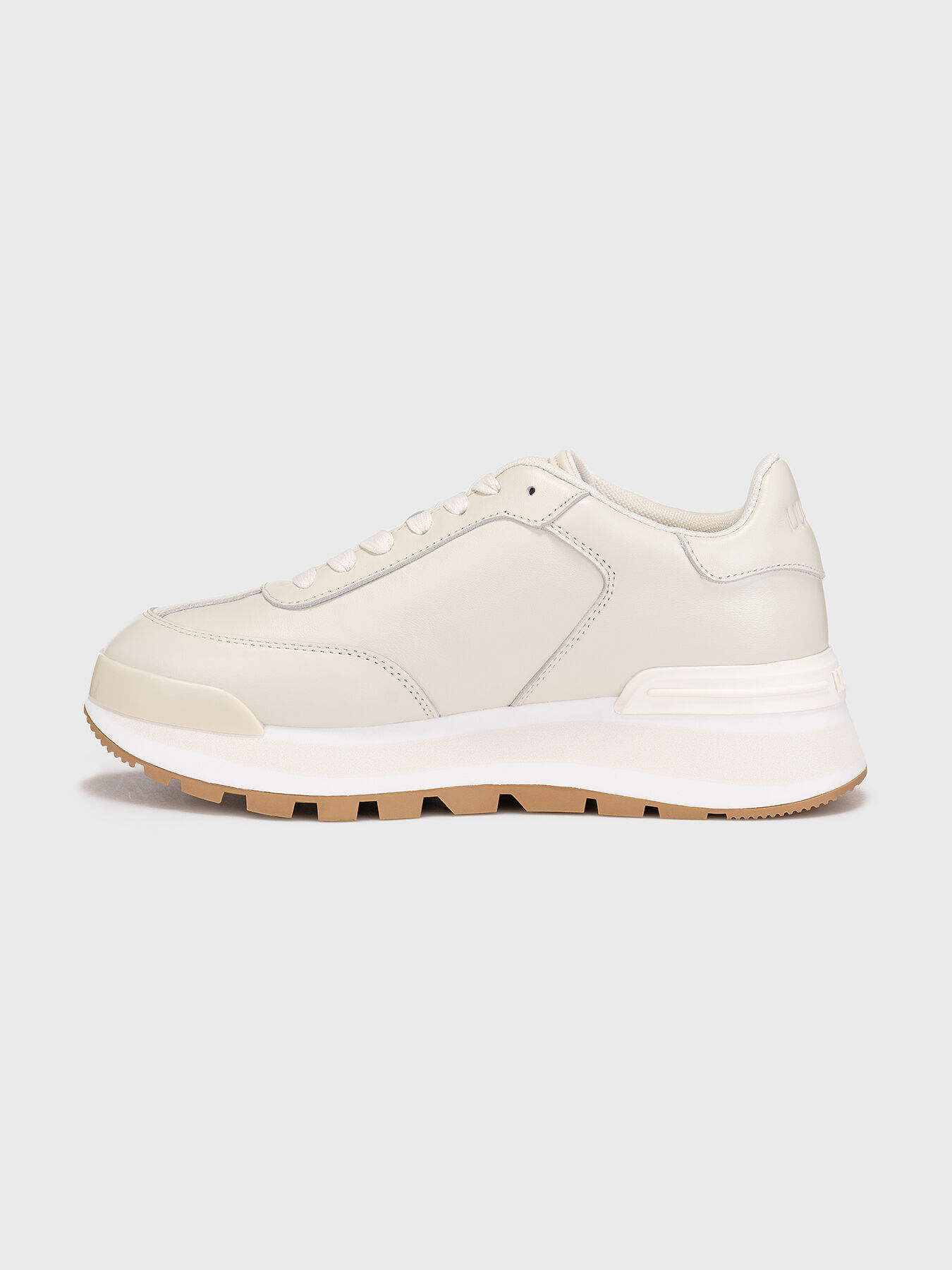 AMAZING 02 leather sneakers with inscription brand LIU JO