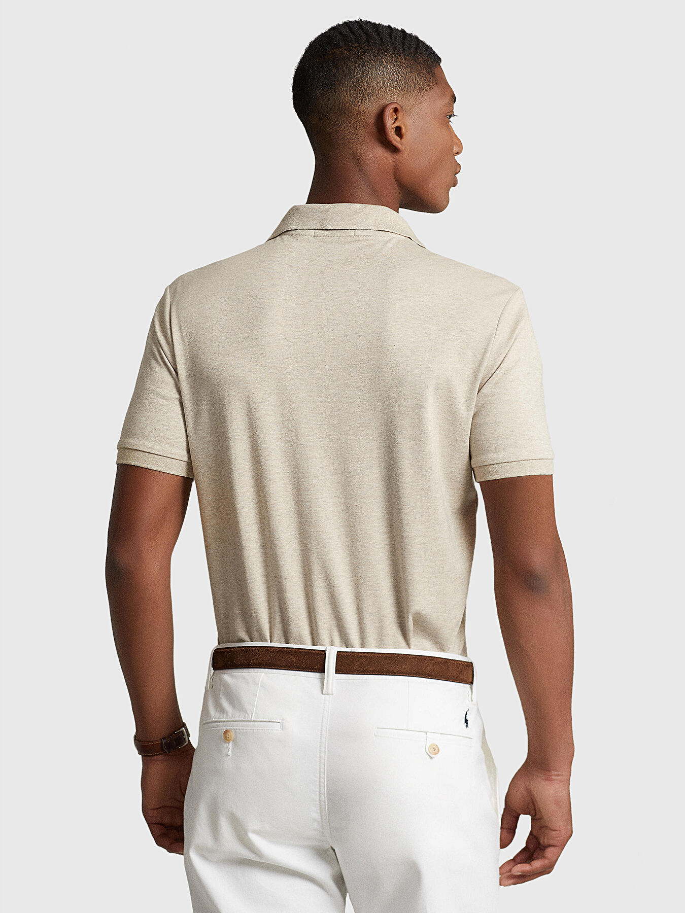 トップス F.C.R.B. BIG LOGO WIDE POLO BEIGE/XL Beige Polo-shirt with multicoloured logo brand POLO RALPH