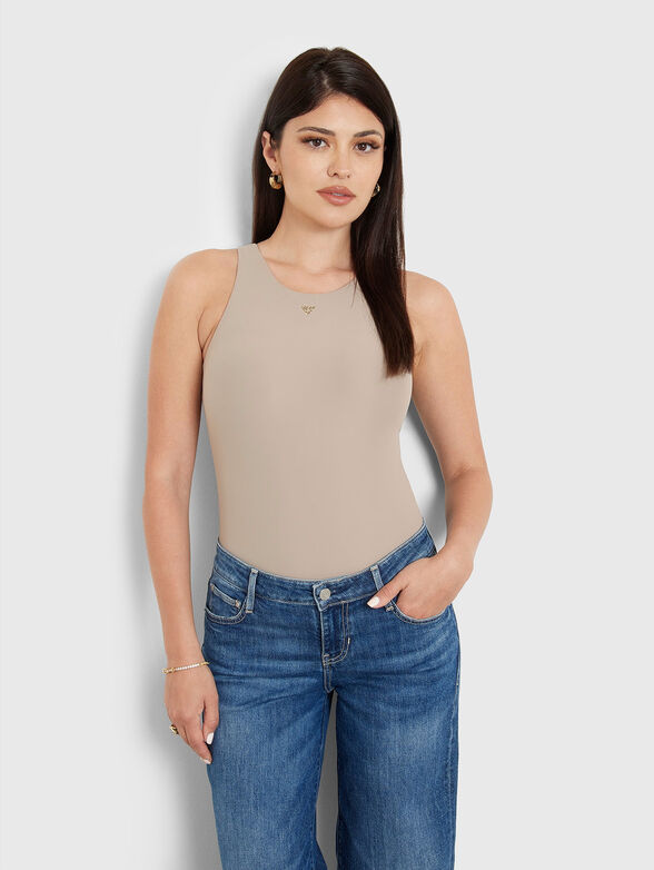 Brown top with logo - 1