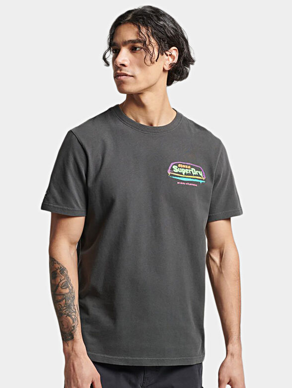 Black T-shirt with print - 1
