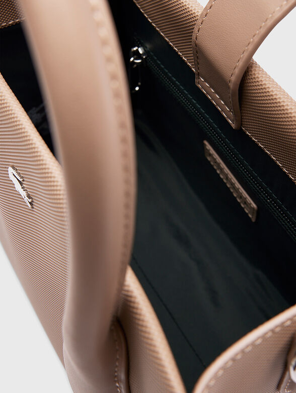 Beige bag with saffiano effect - 5