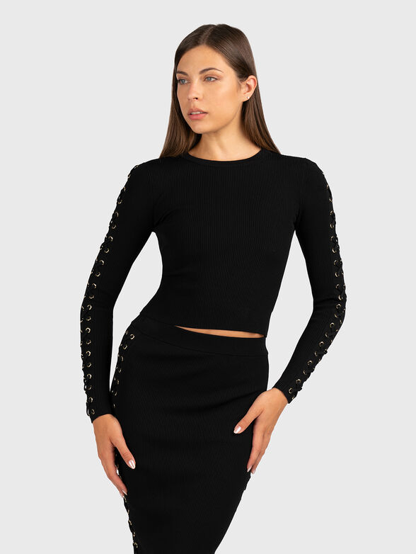 Ribbed cropped sweater - 1