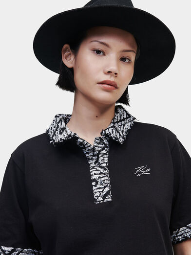Black polo-shirt with embroidery - 4