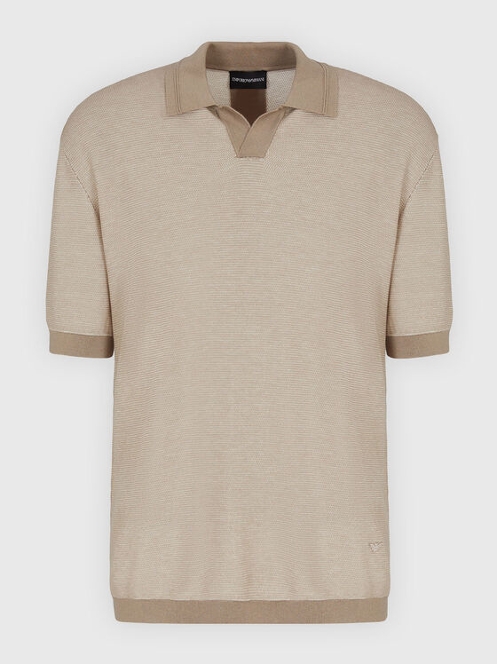 Wool and silk blend polo shirt - 1