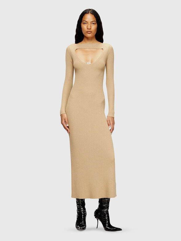 M-OLONI ribbed wool midi dress - 1