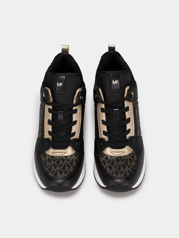 GEORGIE black sneakers with golden accents - 6