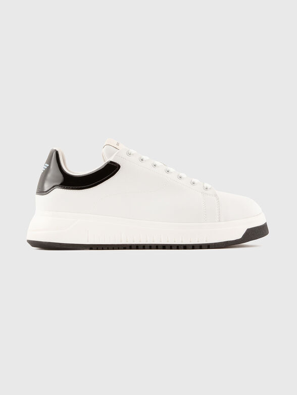 Leather sports shoes with logo - 1
