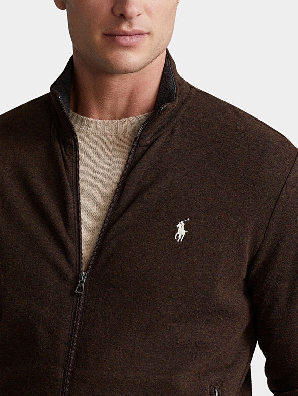 Sweatshirt with zipper and logo detail - 4