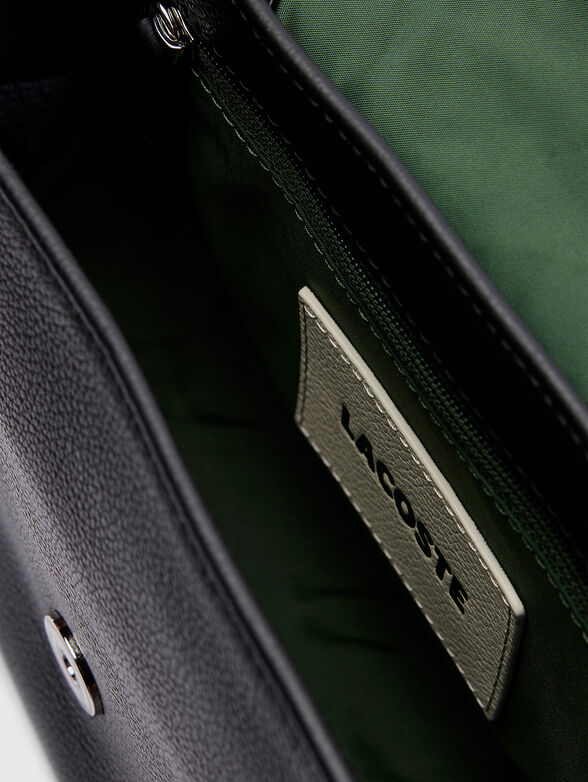 Leather crossbody bag with logo - 6