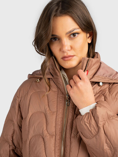 Quilted jacket with hood  - 4