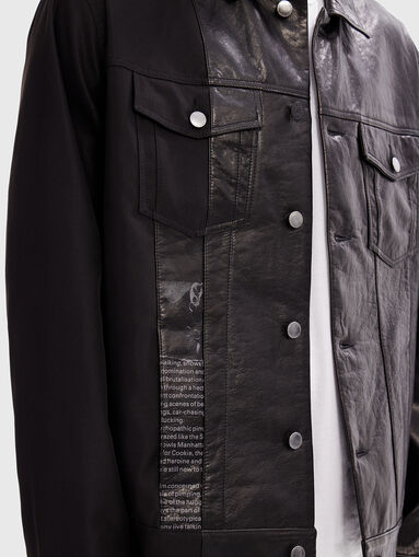 Black leather jacket - 5