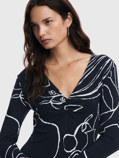 Printed short dress - 3