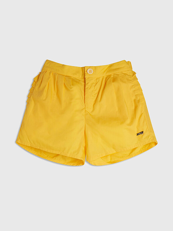 Poplin shorts in yellow - 1