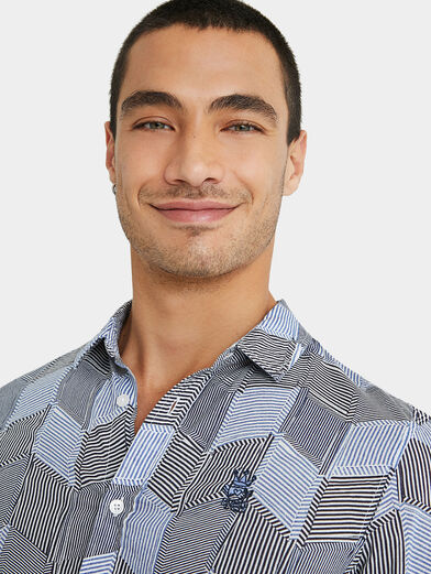 DAMAR shirt with striped geometric print - 5
