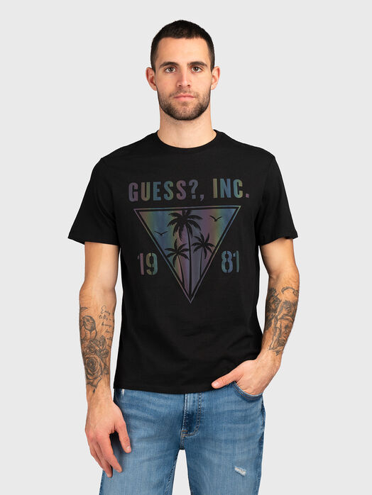 Black T-shirt with contrasting print
