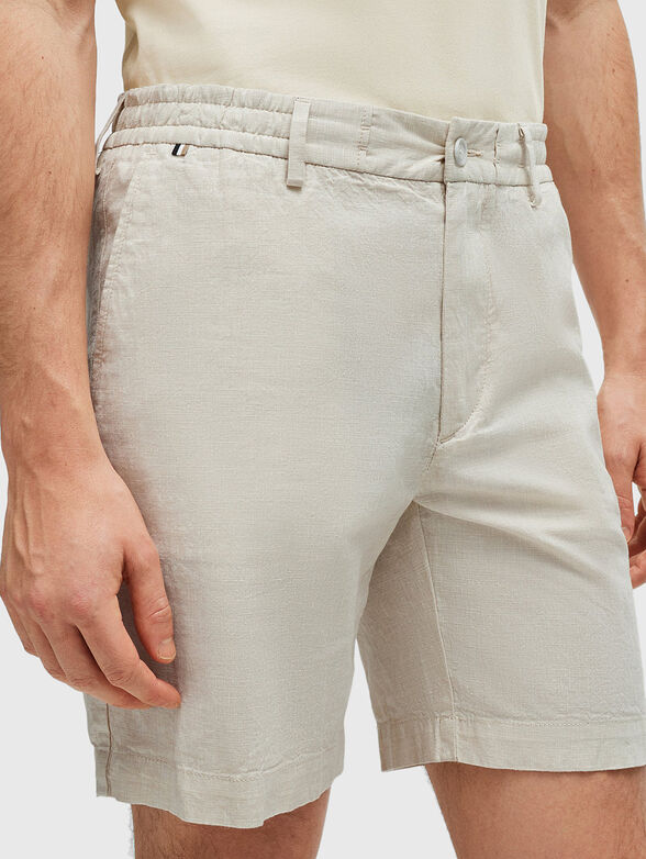 Linen blend shorts  - 3