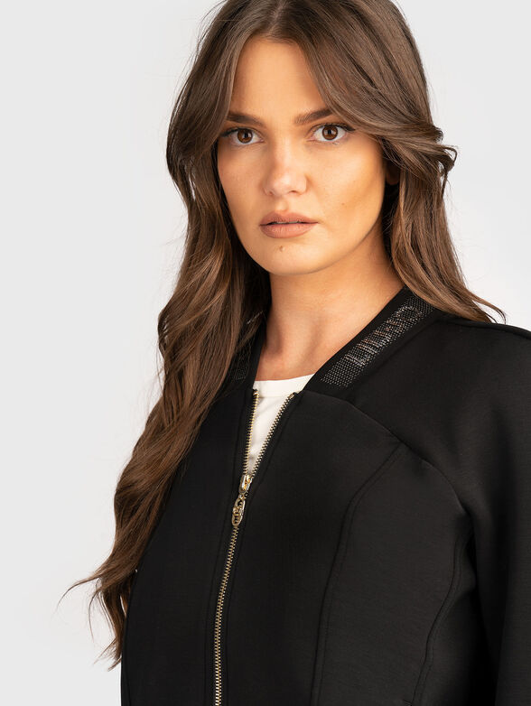 Sweatshirt with rhinestone logo  - 5