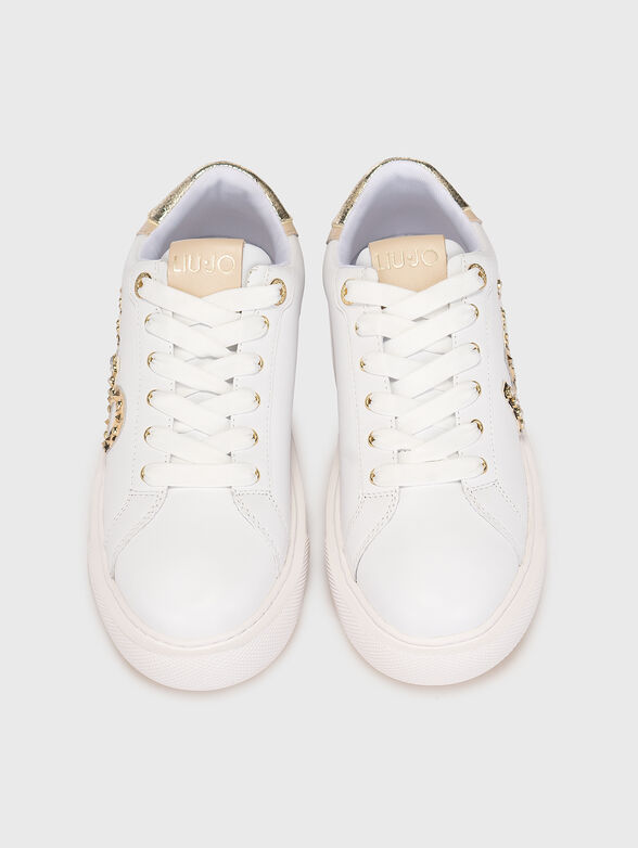 KYLIE 10 leather sneakers with accent logo - 6