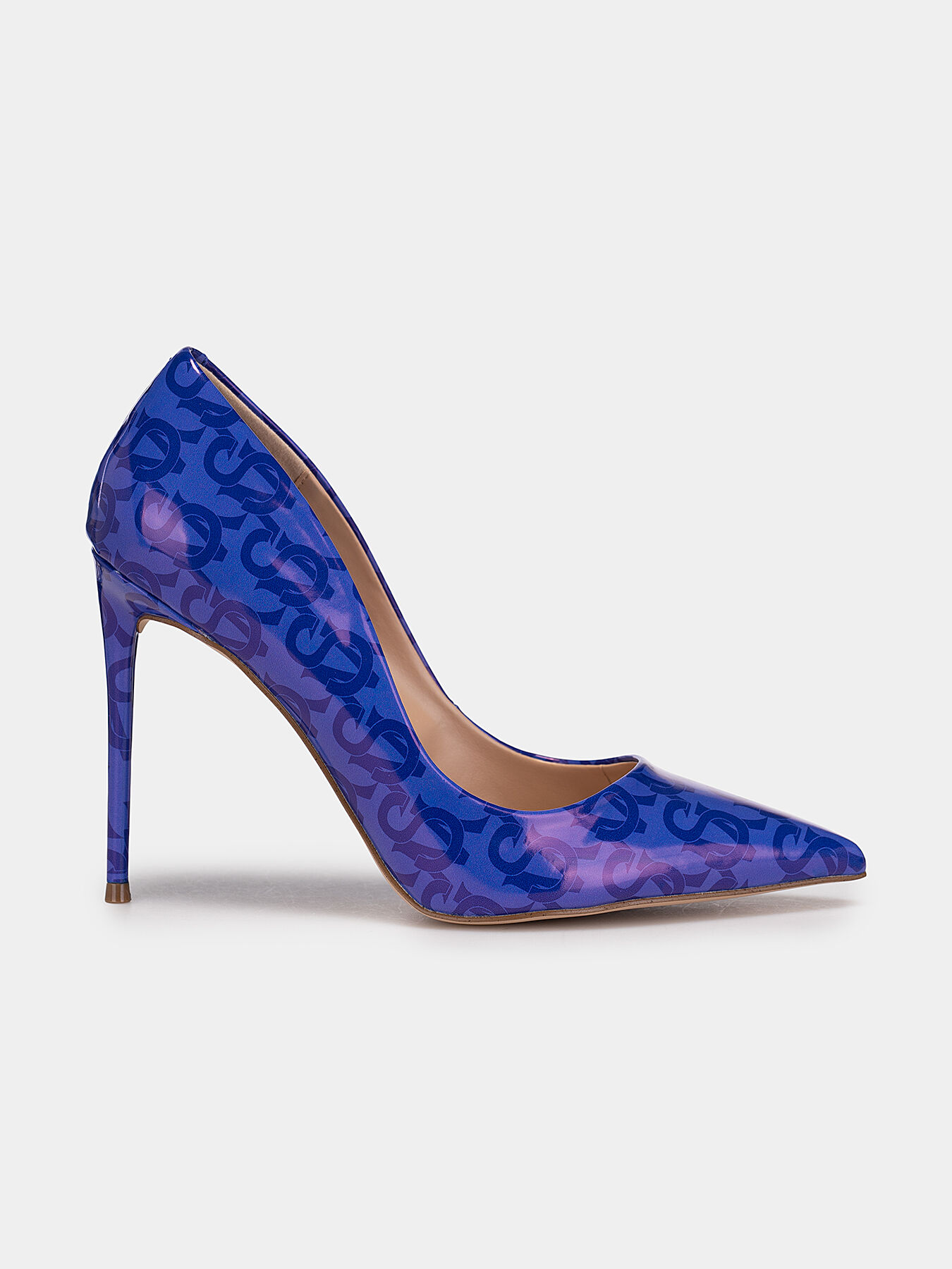 Steve madden blue snakeskin top heels