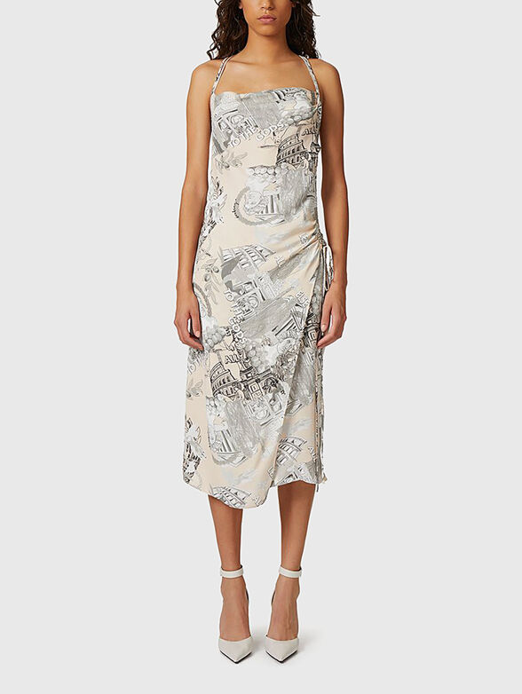 Viscose dress with art print - 1