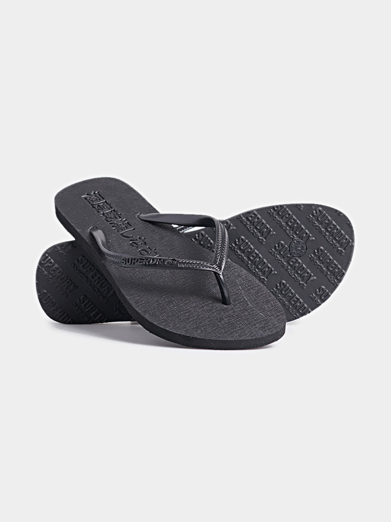 SUPER SLEEK Black flip flops brand SUPERDRY Globalbrandsstore en