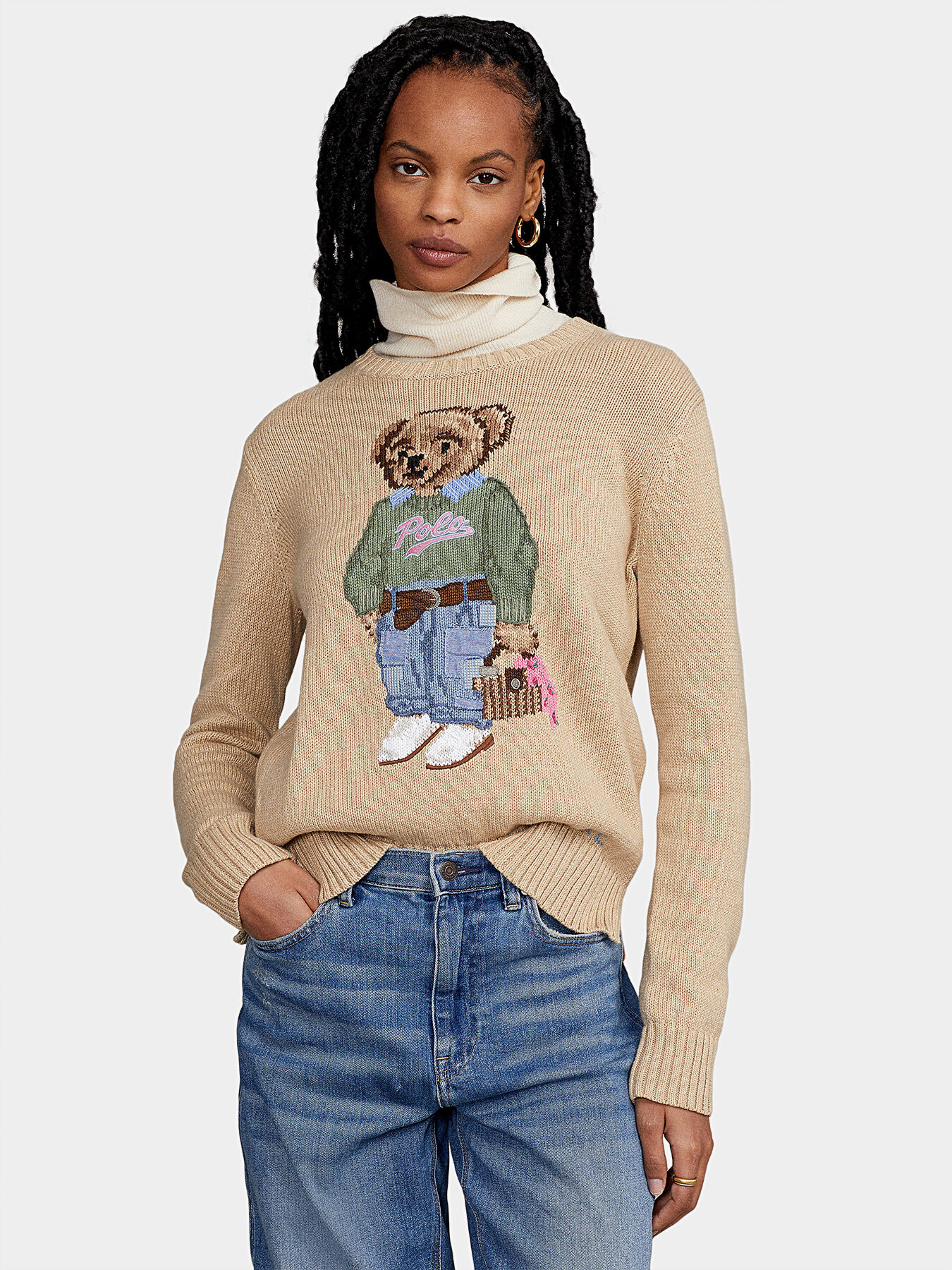 Polo bear cotton sweater hot sale