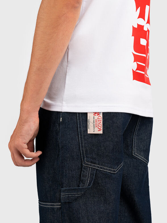 TV041 T-shirt with V-neck and print - 3