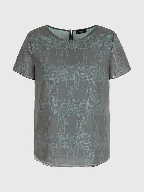 Blouse with contrast stitching - 1