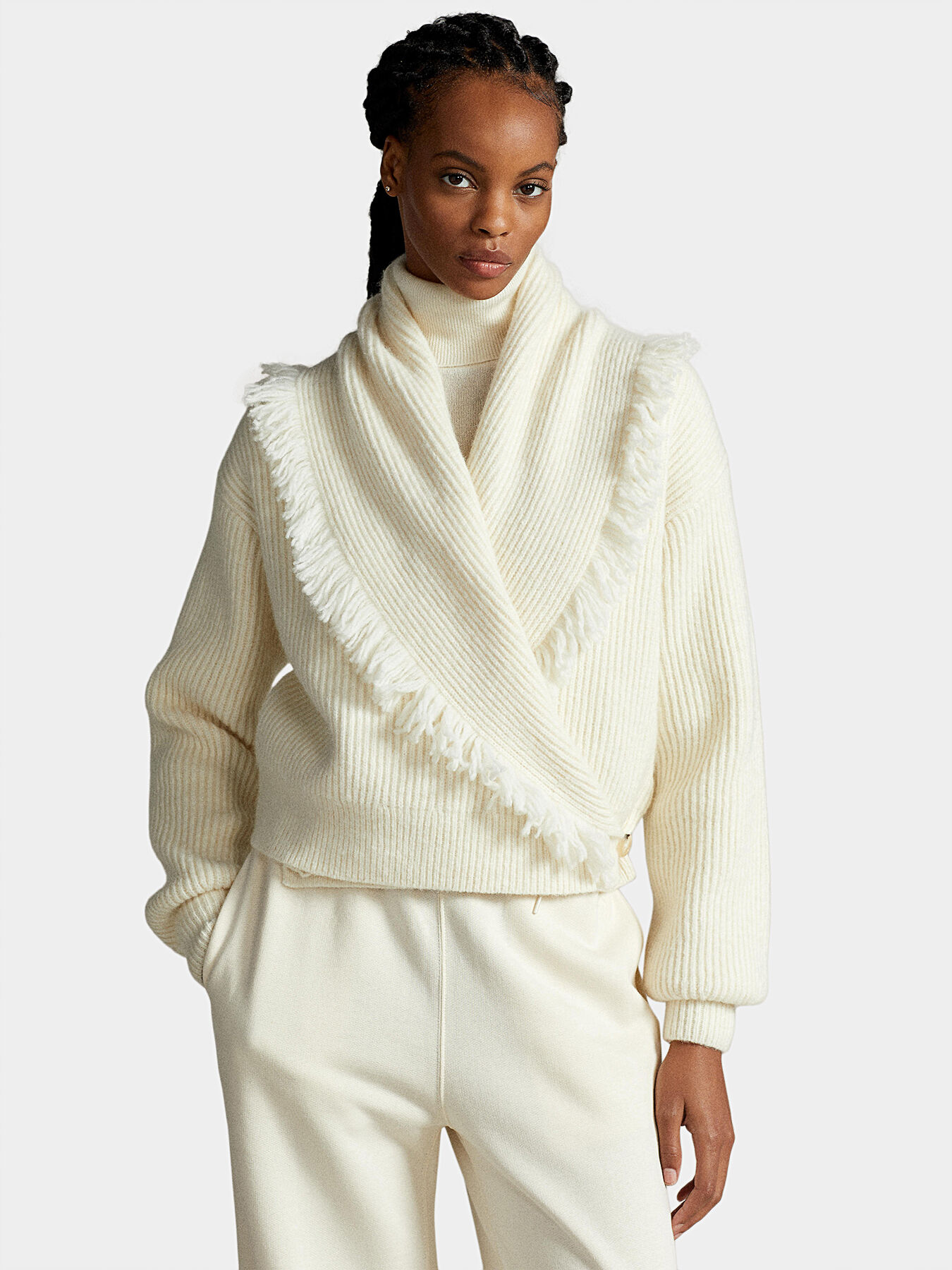 Sweater with accent shawl collar brand POLO RALPH LAUREN Globalbrandsstore en