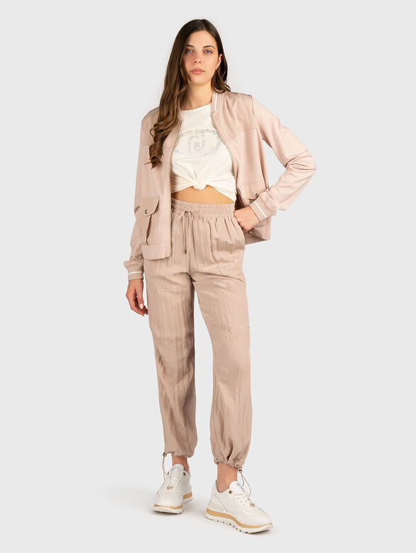 Cotton T-shirt with rhinestones - 2