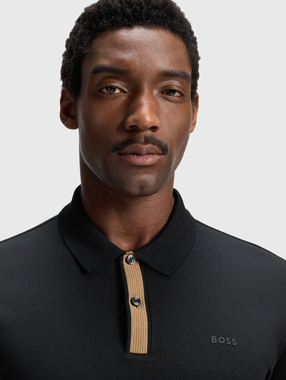 Cotton polo shirt with buttons - 4