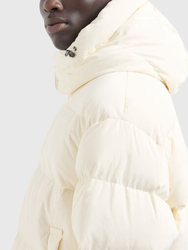 Quilted jacket in ecru  - 4