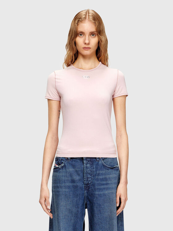 Тениска T-UNCUTIESLONG-OD в розов цвят - 1