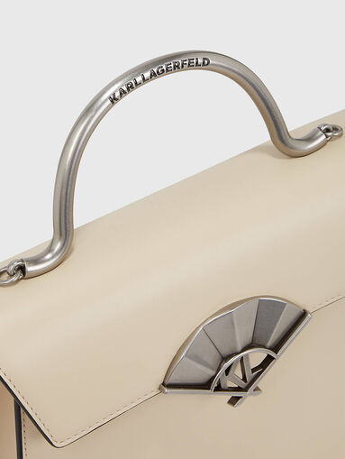 K/ARCHIVE FAN black leather bag - 4