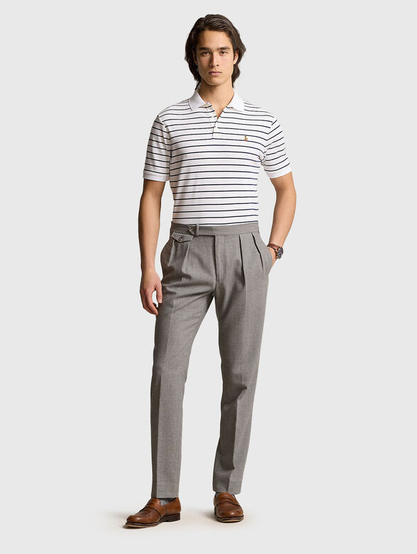 Striped polo shirt with logo embroidery - 2