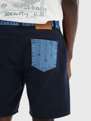Shorts with denim accents  - 3