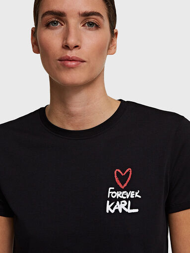 Cotton black tee - 4