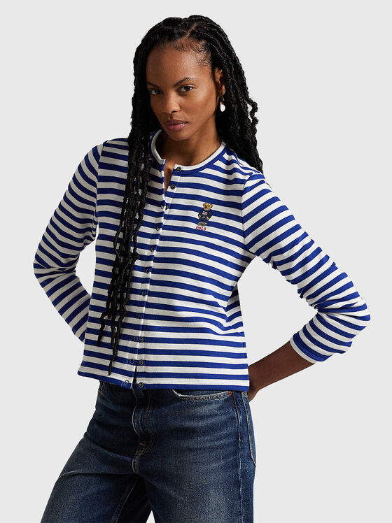 Polo Bear striped cardigan - 1