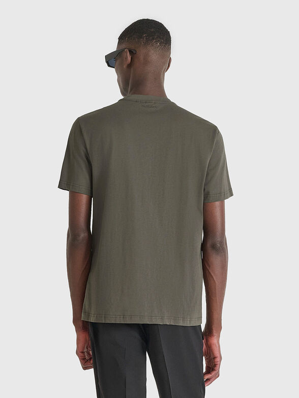 Cotton T-shirt with oval neckline - 2